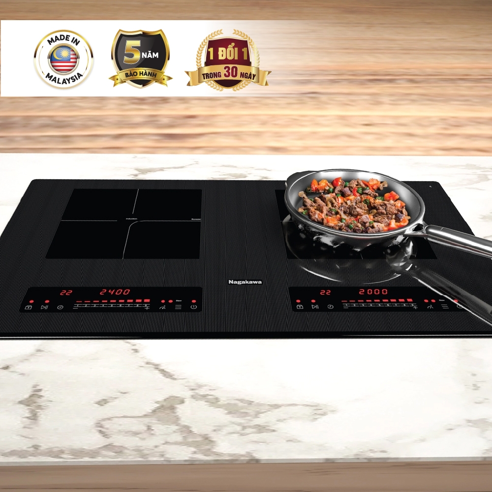 Bếp đôi điện từ Nagakawa NK2C03M