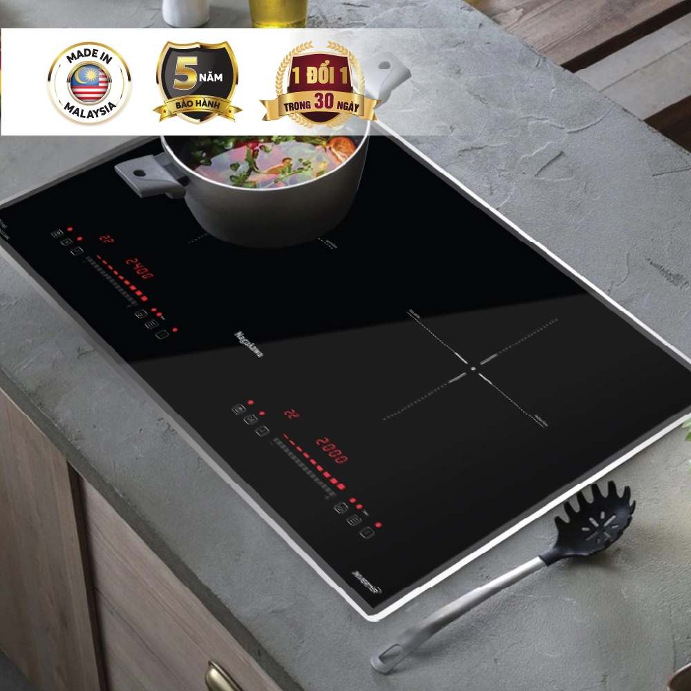 Bếp đôi điện từ Nagakawa NK2C05MB