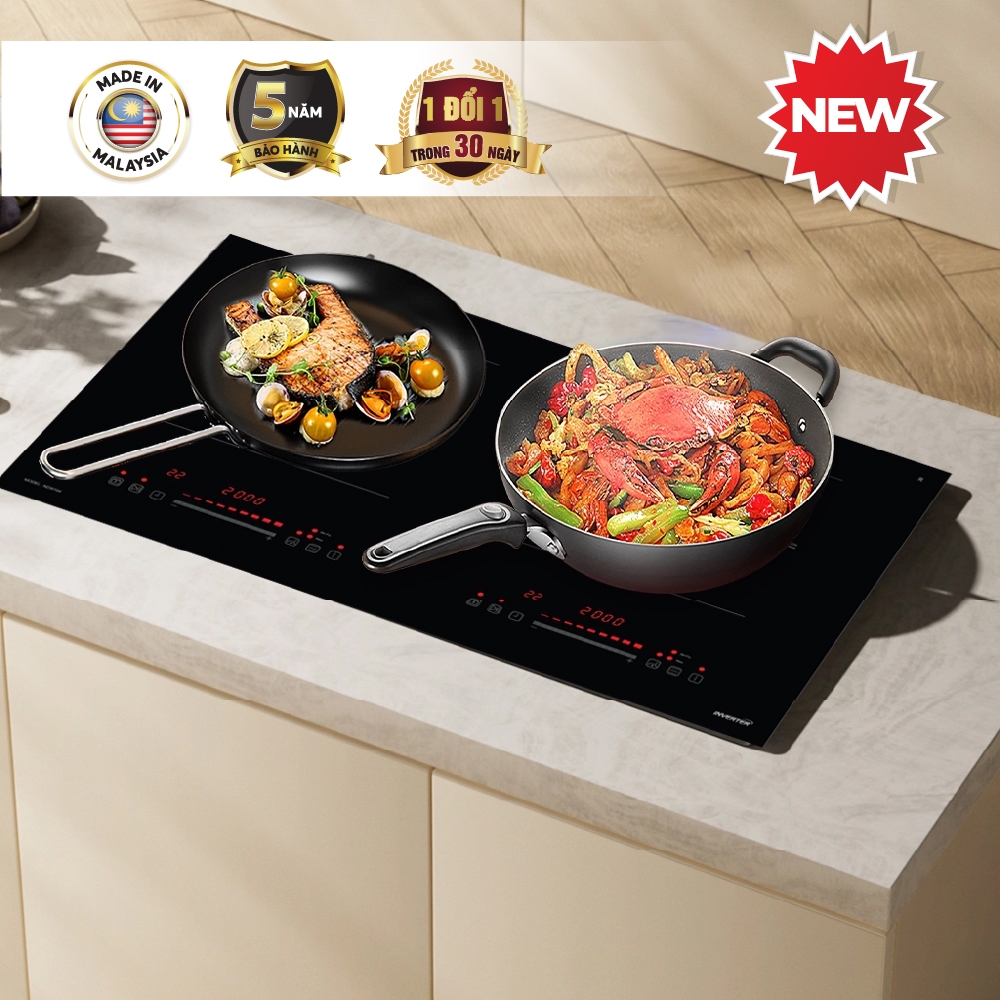 Bếp điện từ đôi Inverter Nagakawa NDI9194 công suất 4000W