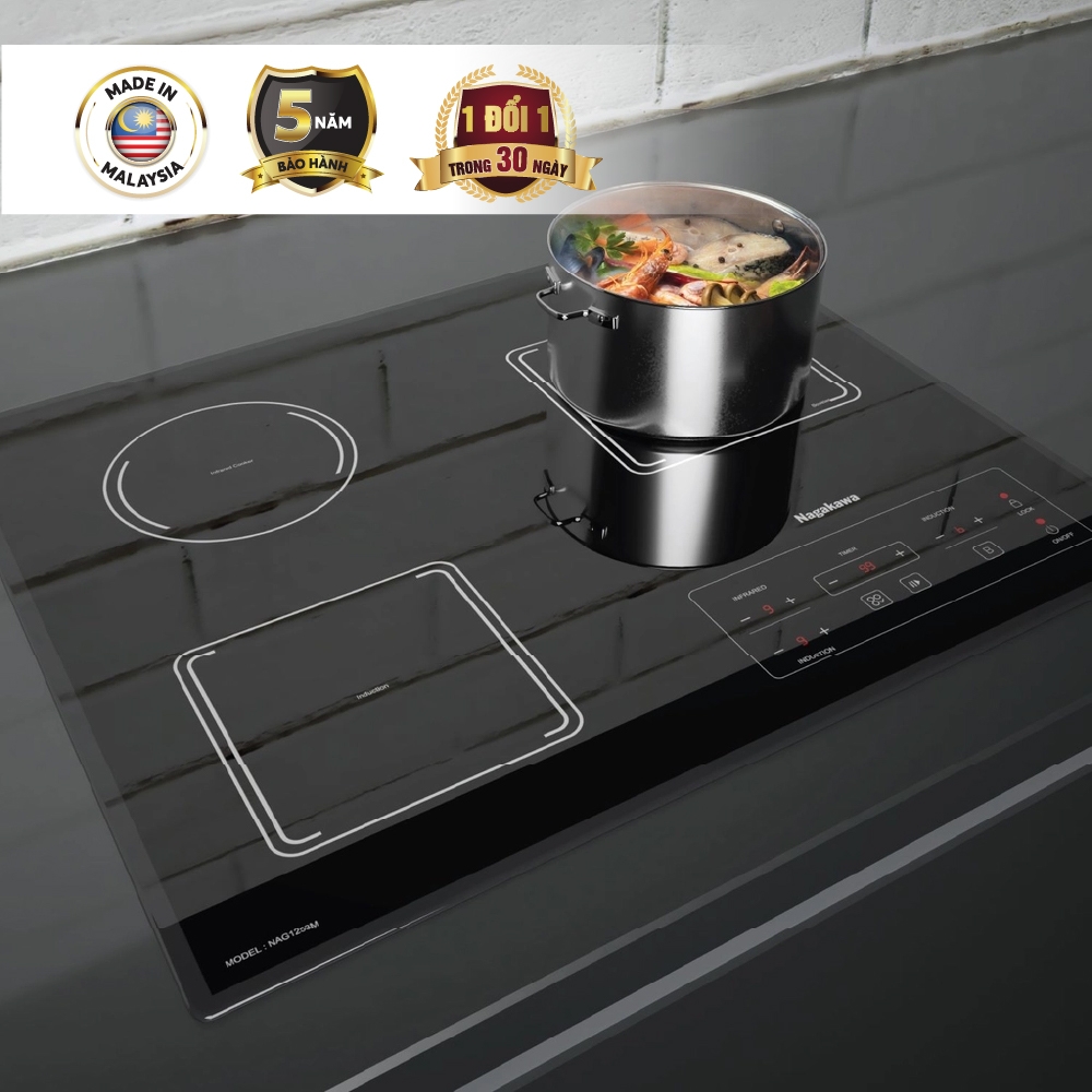 Bếp 3 lò điện từ hồng ngoại Nagakawa NAG1253M