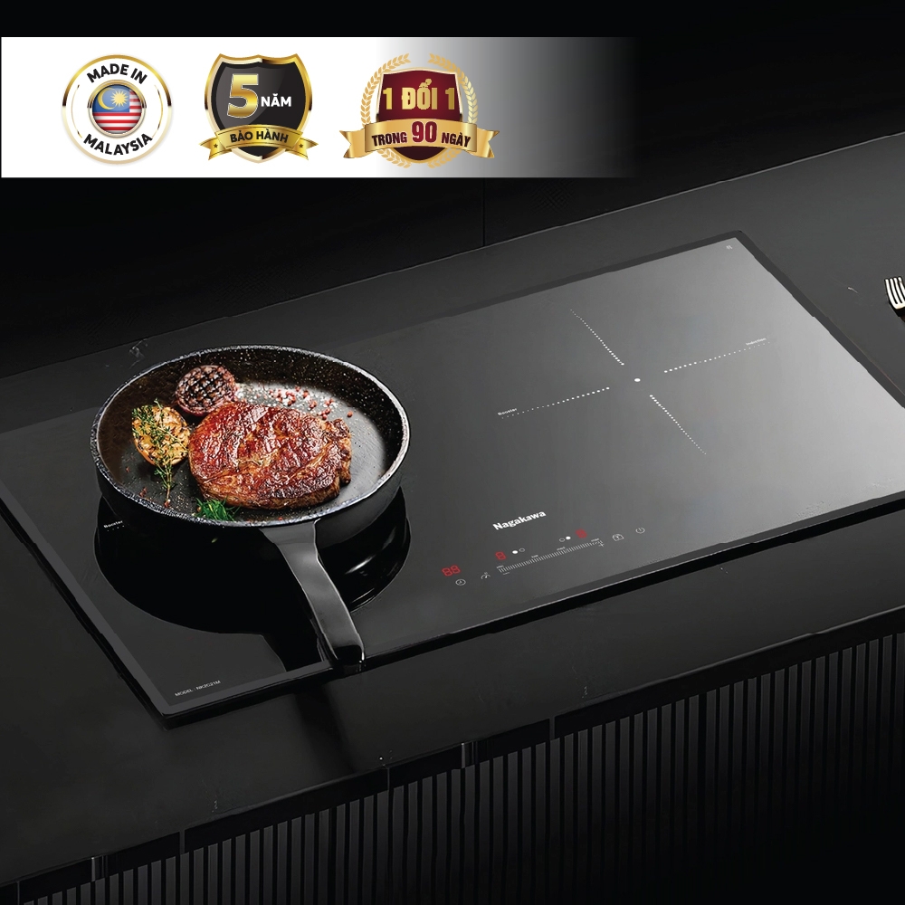 Bếp đôi điện từ Nagakawa UltraSlim NK2C21M