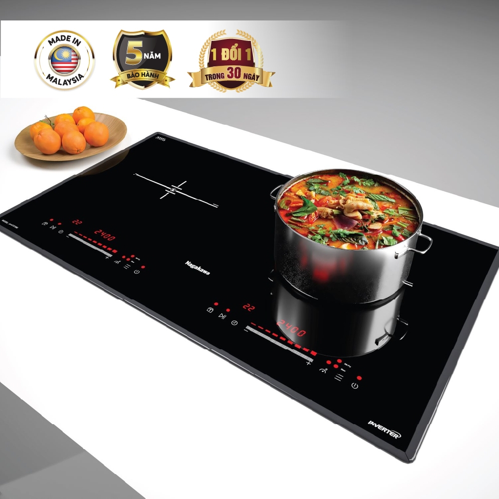 Bếp đôi điện từ Nagakawa NAG1215M