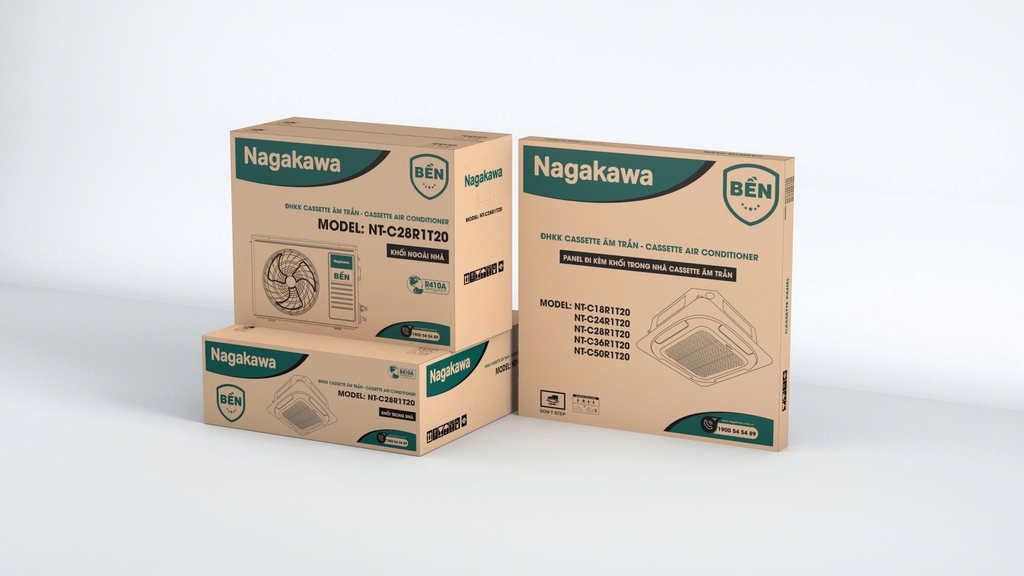 Điều hòa âm trần Cassette 8 hướng thổi NT-C28R1T20 28000BTU/h 1 chiều