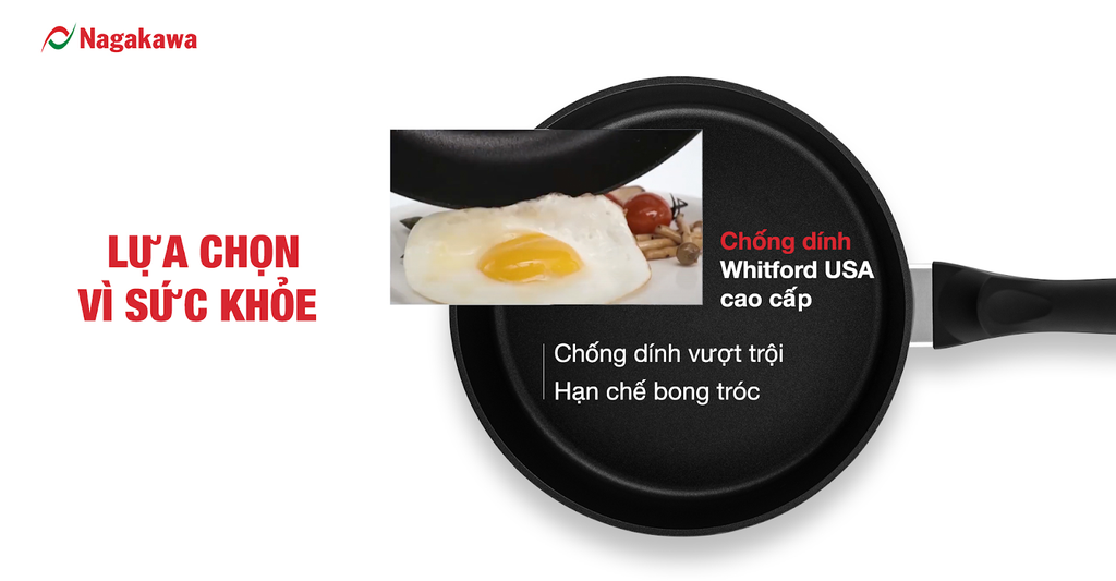 Chảo chống dính Nagakawa Fuyu NAG2605