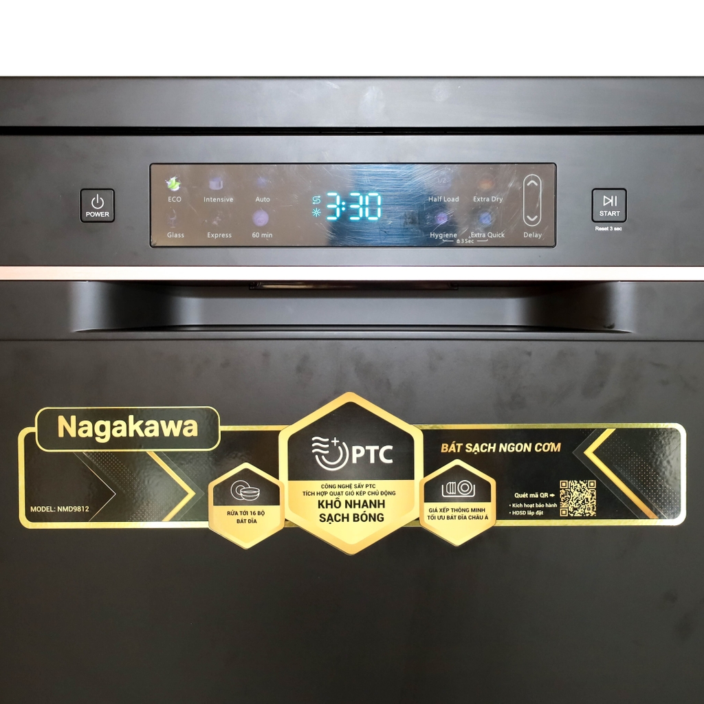 Máy rửa bát độc lập 16 bộ Nagakawa NMD9812