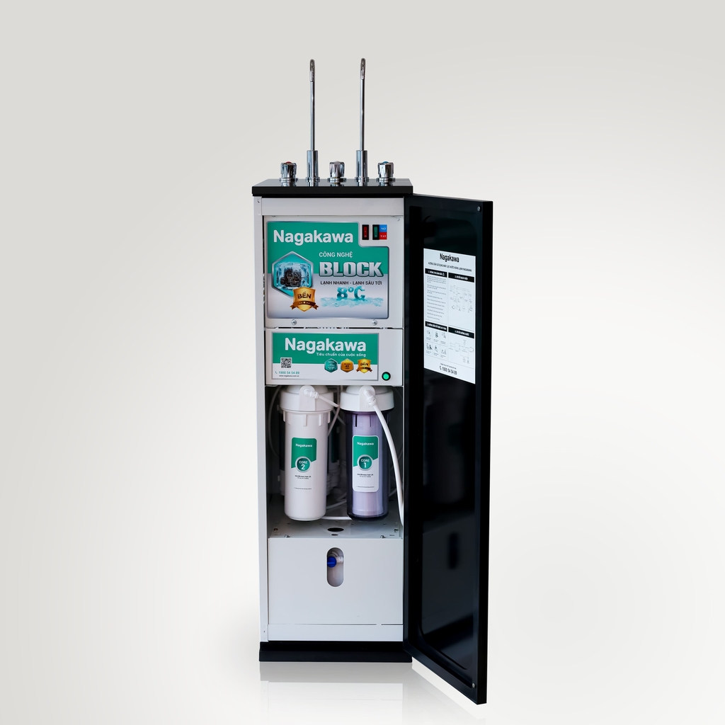 Máy lọc nước RO nóng lạnh nguội Nagakawa NDP818