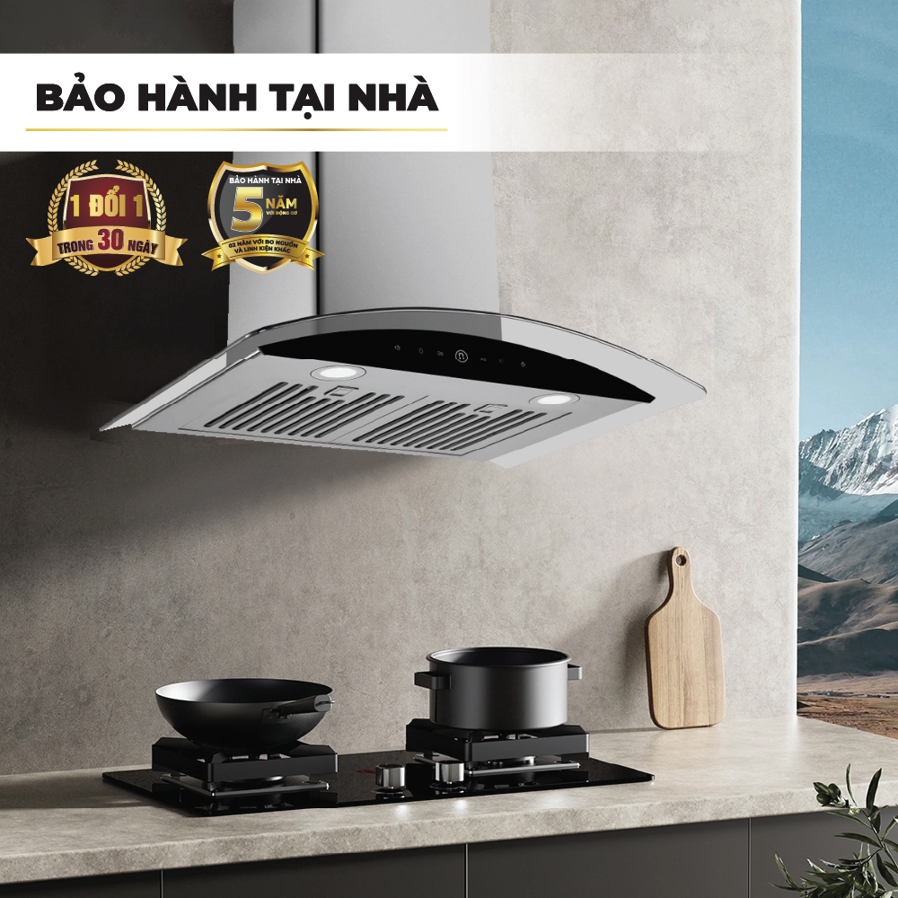 Máy hút mùi kính cong 70cm Nagakawa NRH9593