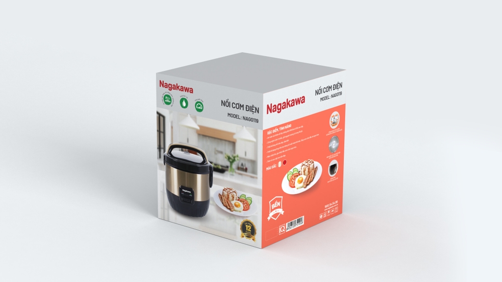 Nồi cơm điện 1.8L Nagakawa NAG0119
