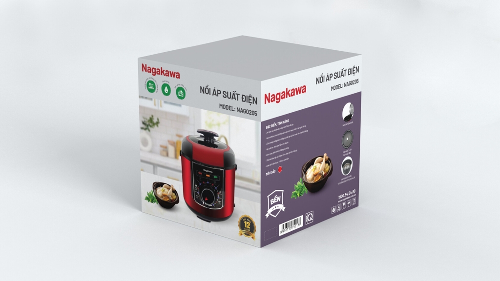 Nồi áp suất điện 6L Nagakawa NAG0205