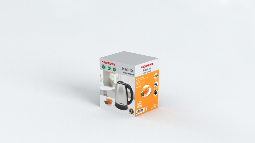 Ấm siêu tốc 1.8L Nagakawa NAG0308