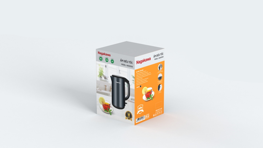 Ấm siêu tốc 1.8L Nagakawa NAG0320