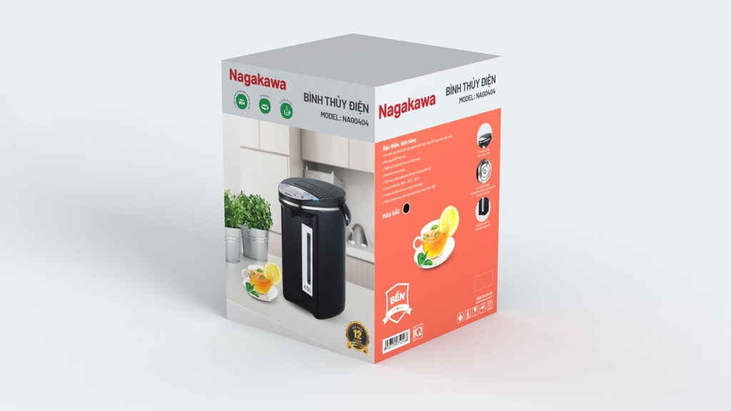 Bình thuỷ điện 4L Nagakawa NAG0404