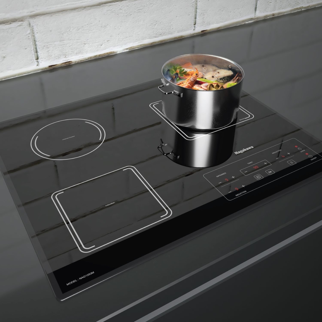 Bếp ba 2 điện từ 1 hồng ngoại Nagakawa NAG1253M