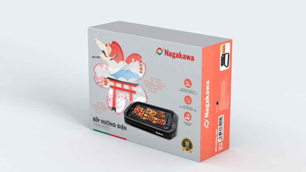 BẾP NƯỚNG ĐIỆN 2 MẶT NAGAKAWA NAG3102