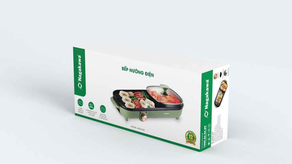 Bếp lẩu nướng điện Nagakawa NAG3104