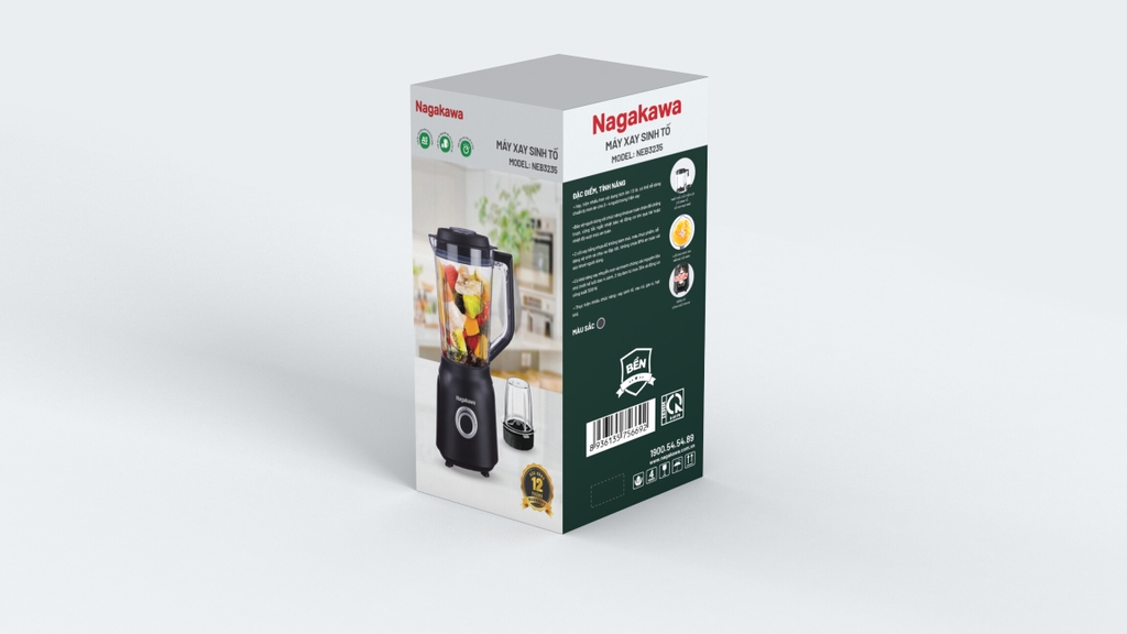 Máy xay sinh tố 2 cối Nagakawa NEB3235