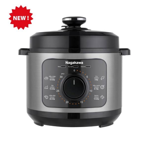 Nồi áp suất điện 5L inox 304 Nagakawa NEP5279