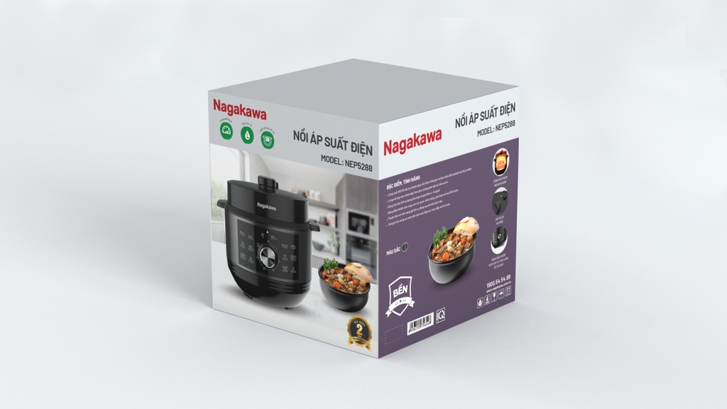 Nồi áp suất điện 5L Nagakawa NEP5288