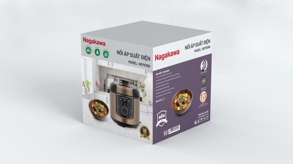 Nồi áp suất điện 6L Nagakawa NEP5368
