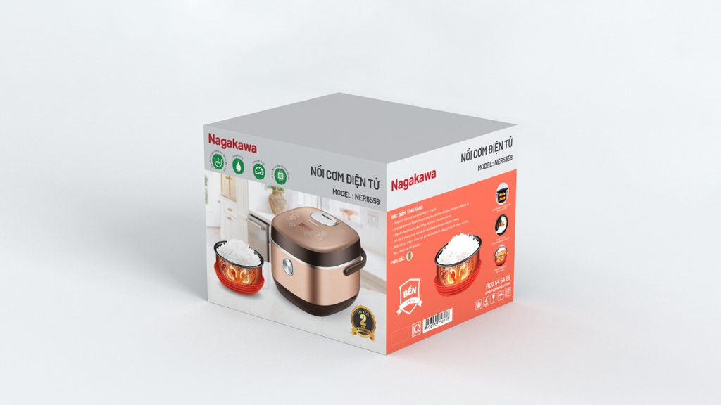 Nồi cơm điện tử 1.8L Nagakawa NER5558