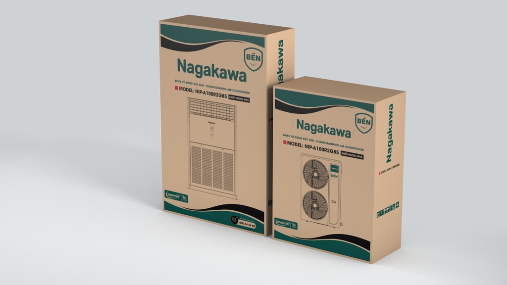 Điều hòa tủ đứng 2 chiều Inverter Nagakawa NIP-A100R2G85