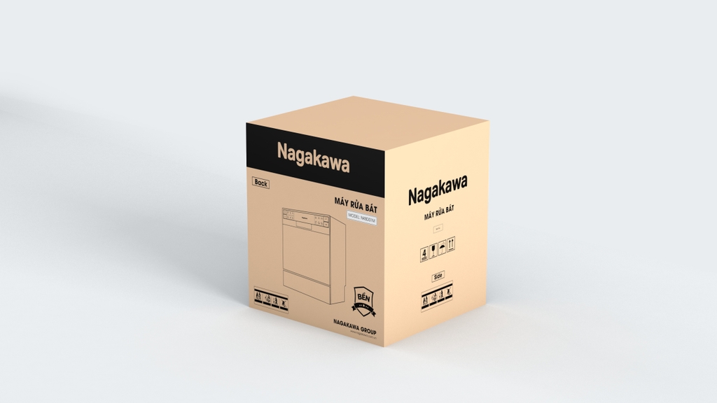 Máy rửa bát mini 8 bộ Nagakawa NK8D01M