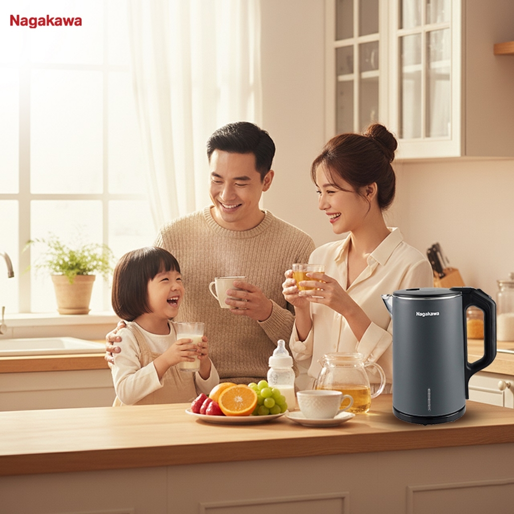Ấm siêu tốc 1.6L Nagakawa NKT2615