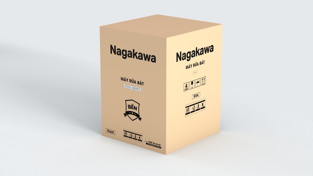 Máy rửa bát độc lập 15 bộ Nagakawa NMD9818