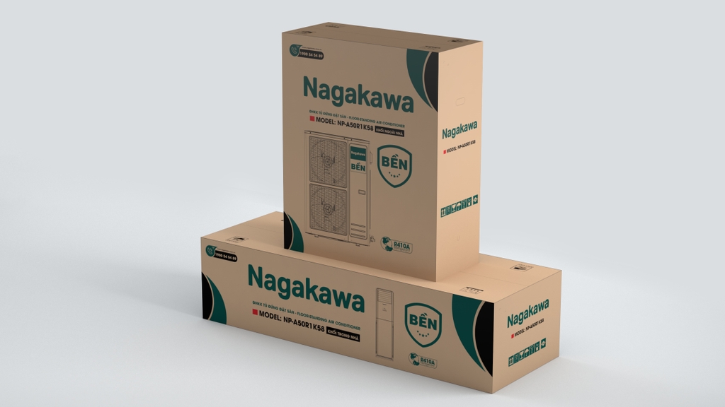 Điều hòa tủ đứng thương mại 2 chiều Nagakawa NP-A50R1K58