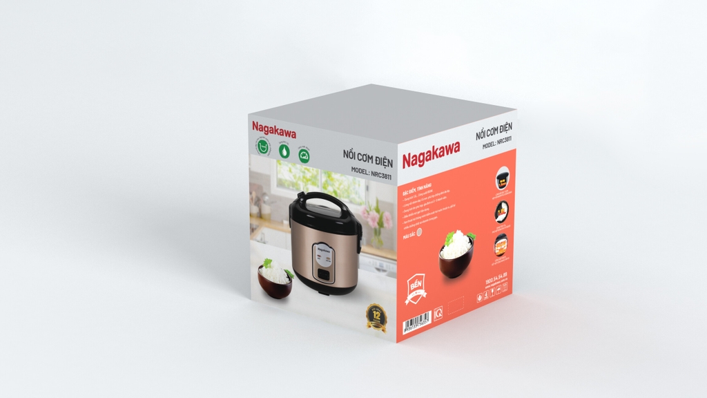 Nồi cơm điện 1.5L Nagakawa NRC3811