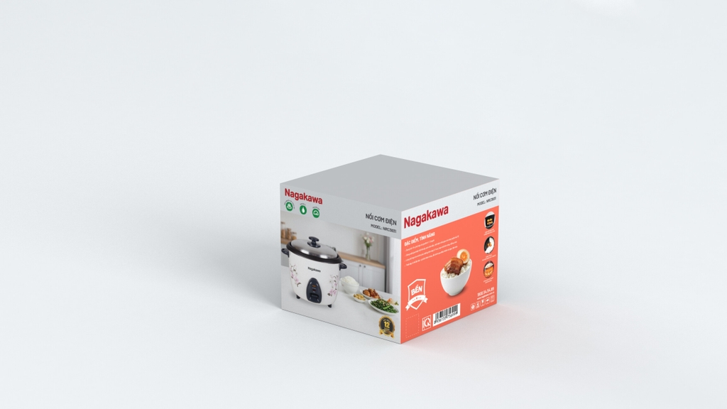 Nồi cơm điện nắp rời 1L Nagakawa NRC3831