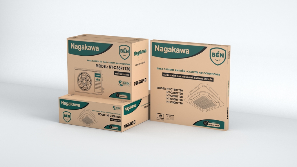 Điều hòa âm trần Cassette 8 hướng thổi NT-C36R1T20 36000BTU/h 1 chiều