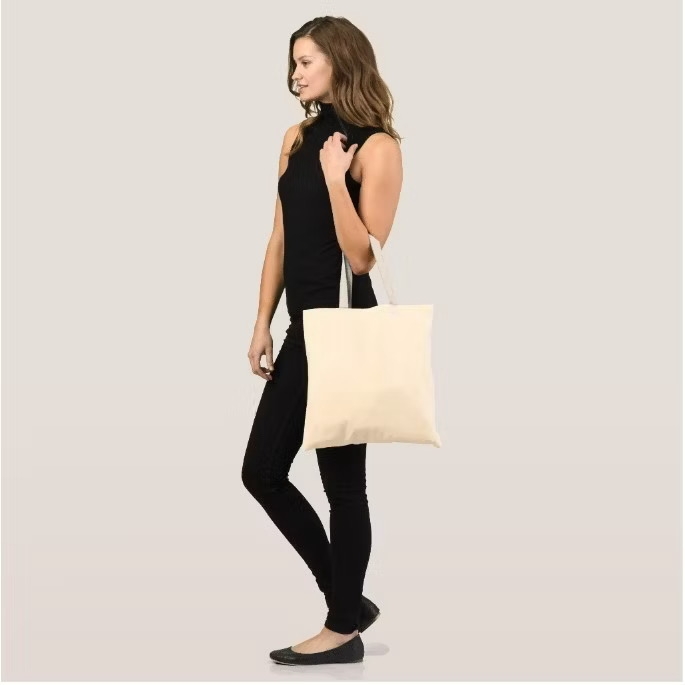 Túi Tote vải Canvas có khóa kéo và ngăn phụ giá rẻ