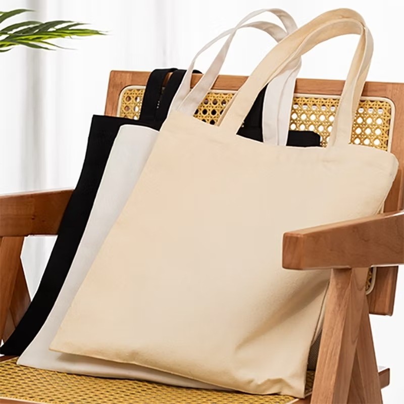 Túi Tote vải Canvas có khóa kéo và ngăn phụ giá rẻ