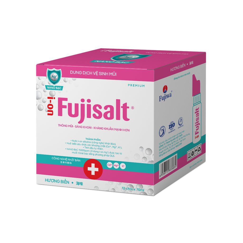 Dung Dịch Vệ Sinh Mũi I-ON Fujisalt - Hộp 12 Chai