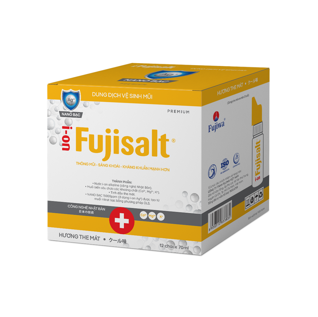 Dung Dịch Vệ Sinh Mũi I-ON Fujisalt - Hộp 12 Chai