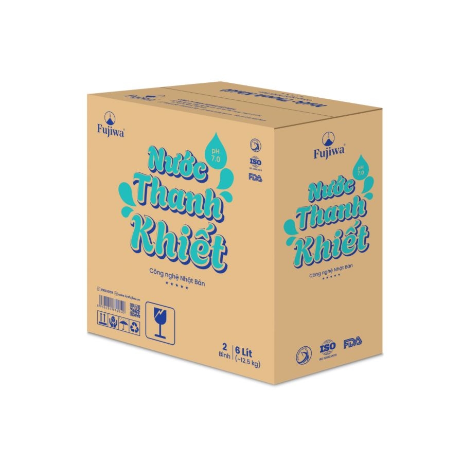 Nước uống Thanh Khiết Fujiwa - Thùng 2 Bình 6L