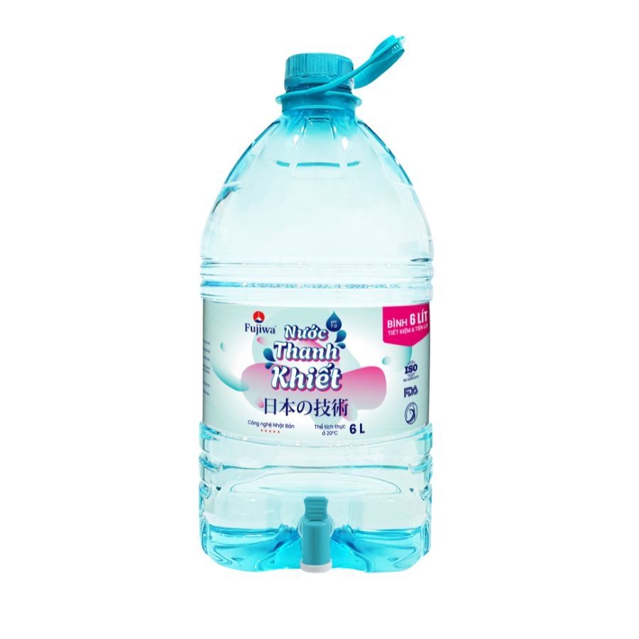Nước uống Thanh Khiết Fujiwa - Thùng 2 Bình 6L