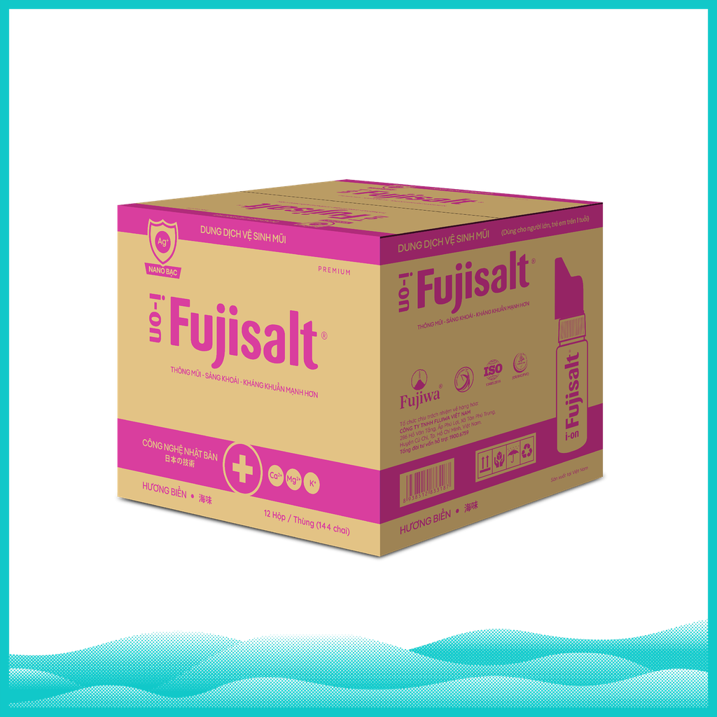 Dung Dịch Vệ Sinh Mũi I-ON Fujisalt - Hộp 12 Chai