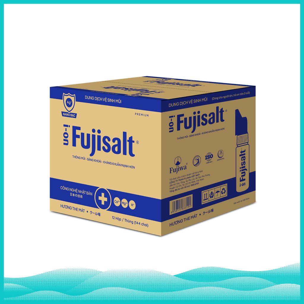 Dung Dịch Vệ Sinh Mũi I-ON Fujisalt - Hộp 12 Chai