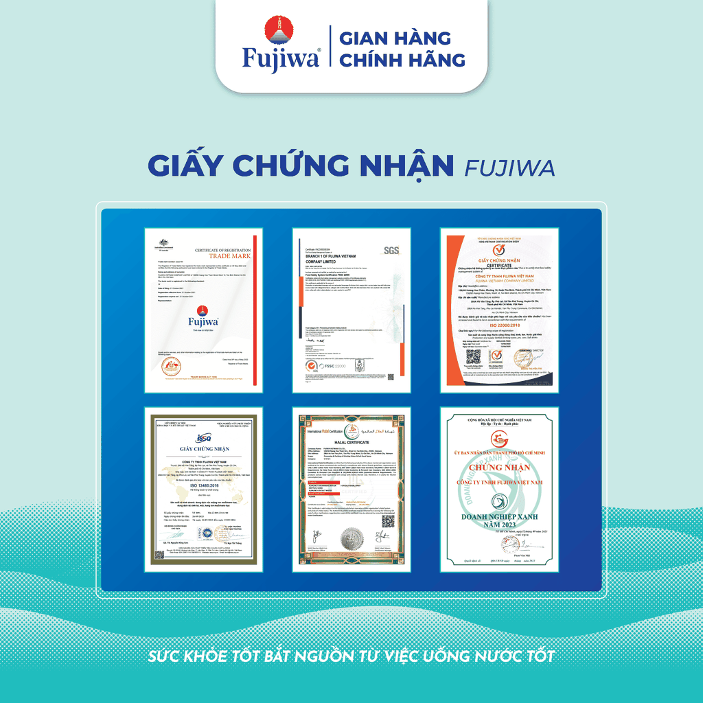 Canxi Fujiwa Nước Uống Giàu Canxi Vị Cam Thùng 12 Túi 270Ml