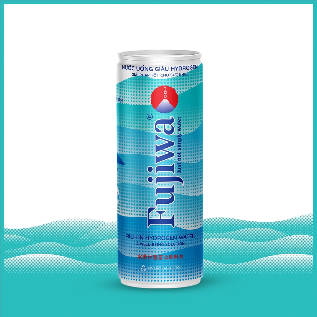 Nước Uống Fujiwa Giàu Hydrogen Cao Cấp - Thùng 24 Lon
