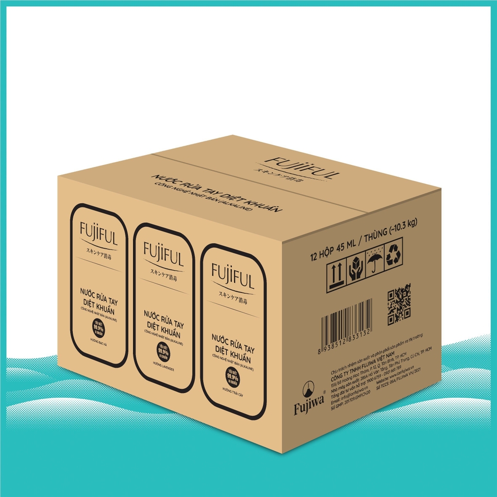 Nước Xịt Rửa Tay Diệt Khuẩn Dưỡng Da Fujiful - Hộp 12 Chai