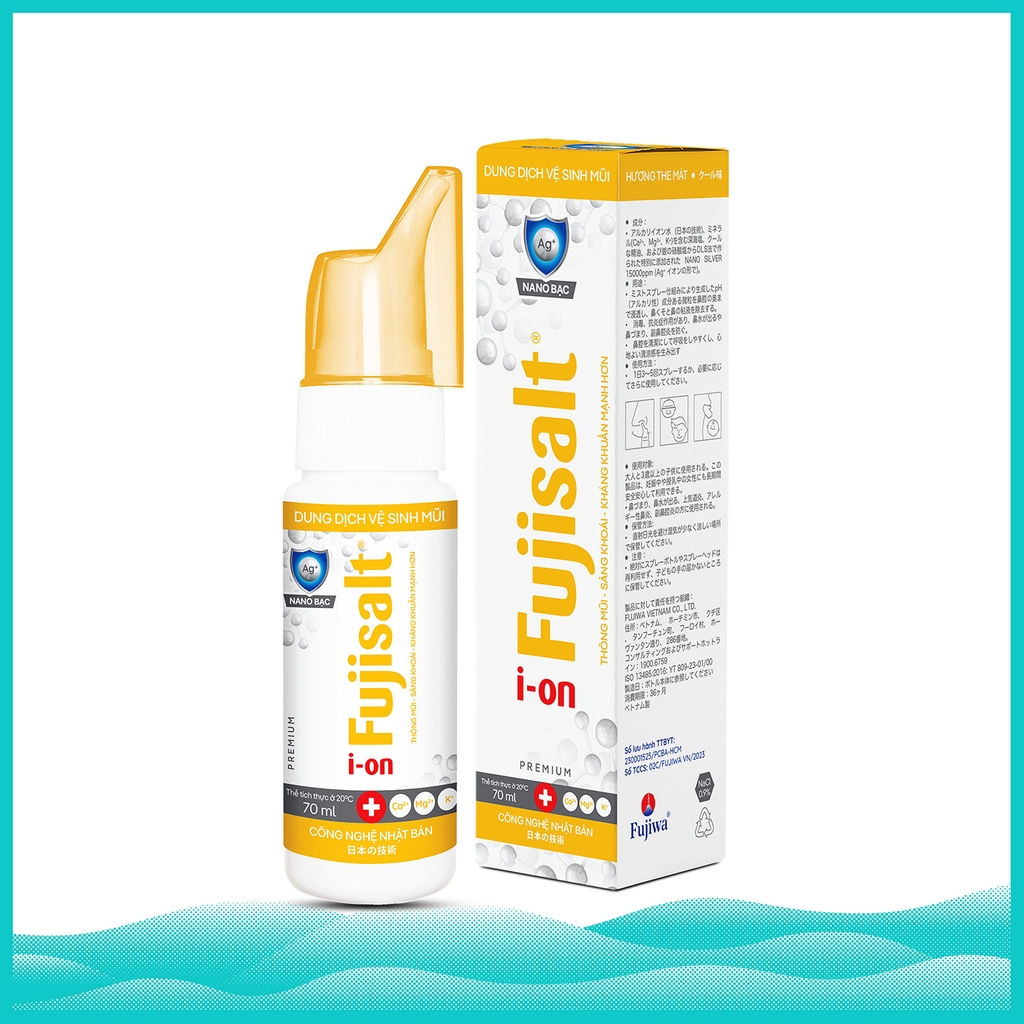 Dung Dịch Vệ Sinh Mũi I-ON Fujisalt - Hộp 12 Chai