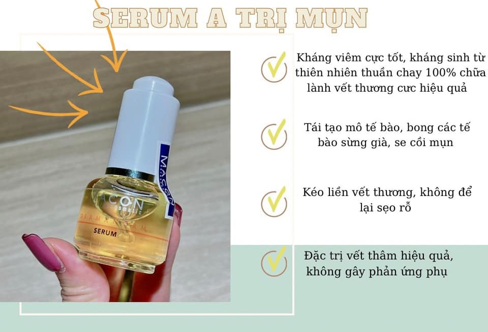 Bộ trị mụn Kem Thảo Dược & serum Macon