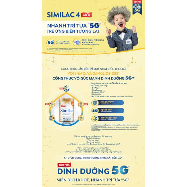 Sữa Similac 5G số 4 900g (2-6 tuổi) - Abbott