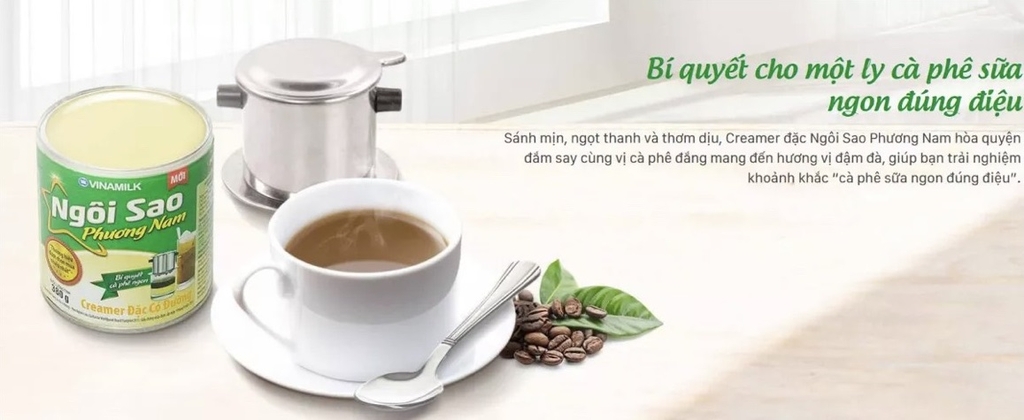 Sữa Đặc Ngôi Sao Phương Nam Dạng Hộp 380g - Xanh lá