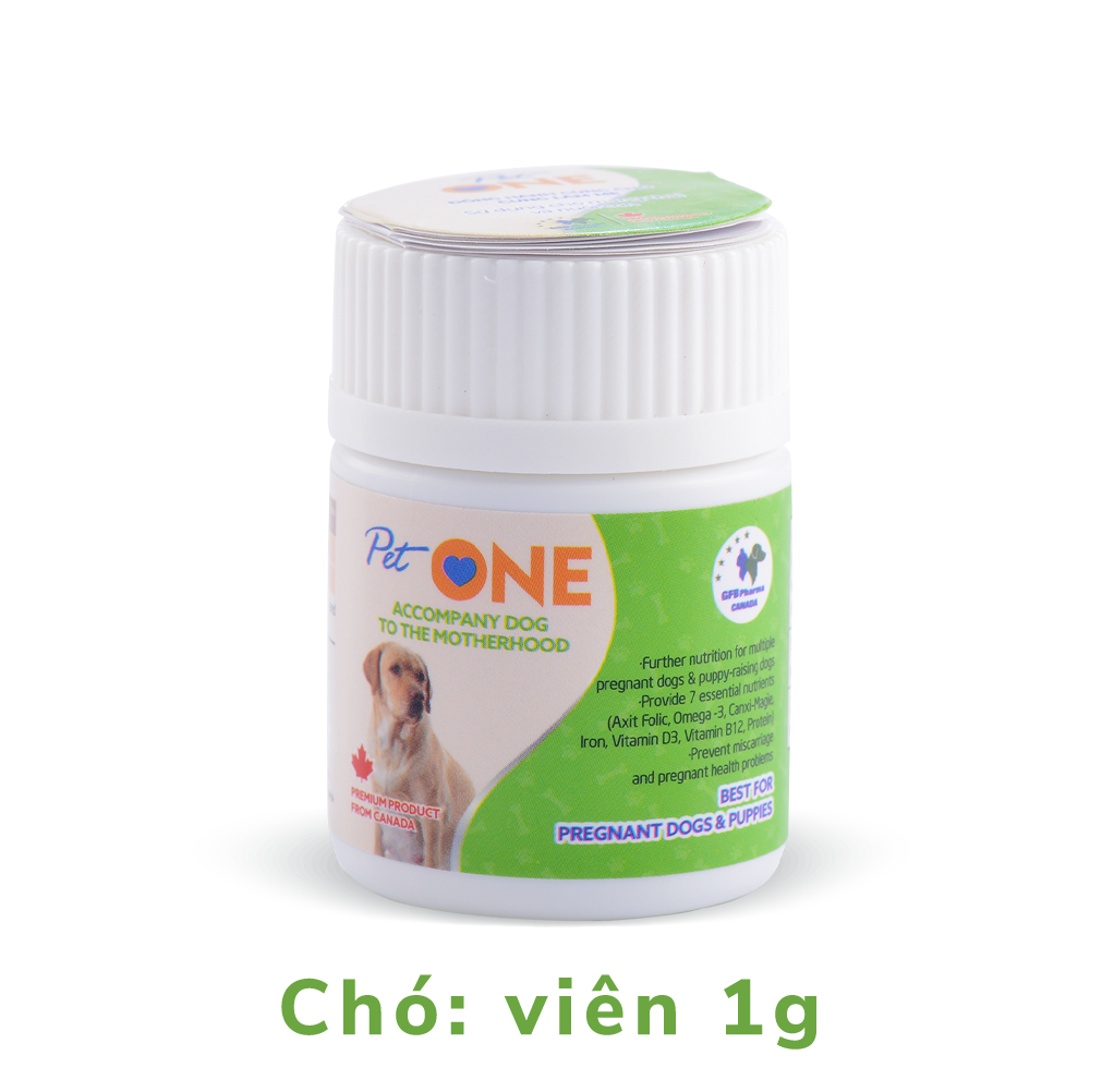 GB Pet One Thuốc bổ cho chó mẹ mang thai và nuôi con 1 lọ 20 viên