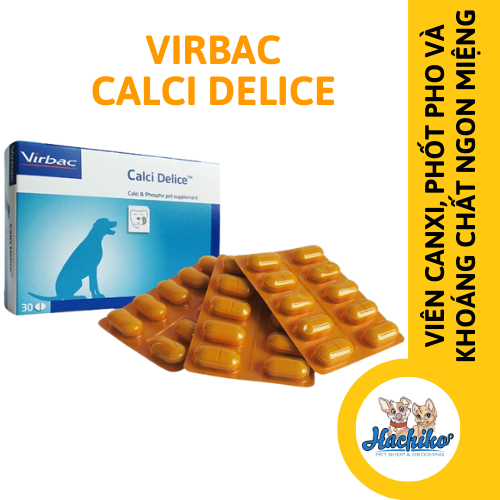 Viên bổ sung canxi & khoáng chất Virbac Calci Delice cho Chó