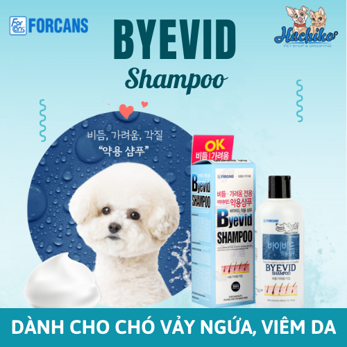 Dầu gội Byevid FORCANS cho chó vảy ngứa, viêm da 300ml